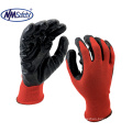 NMSAFETY 13 gauge nylon or polyester coated smooth finish nitrile work gloves CE EN388 4121X